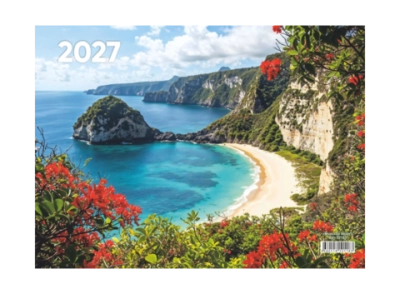 Календарь настен. 3-х бл. квартальный 2027 LAMARK "МОРСКОЙ БЕРЕГ" 01183
