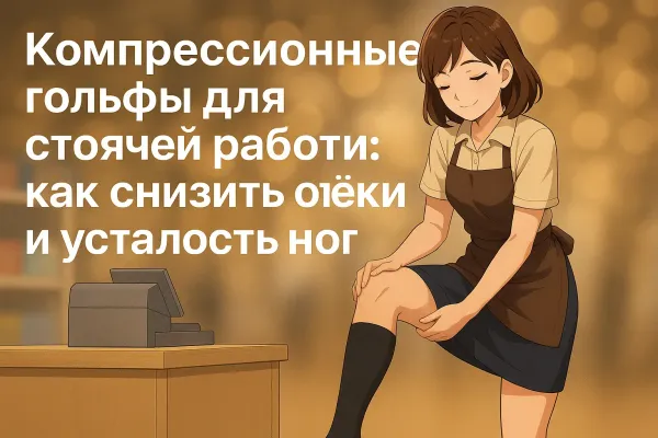 Компрессионные гольфы для стоячей работы — как снизить отёки и усталость ног