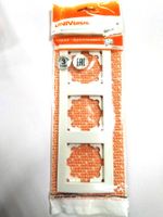 Рамка трехместная горизонтальная "UNIVersal" серия "Бриллиант" белая (еврослот) (HU1916)