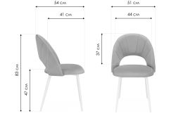 Стул на металлокаркасе Марвел крутящийся светло-серый / белый