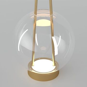 Настольный светодиодный светильник со стеклянным плафоном 6W 3000К 80507/1 латунь a069347 Frasco Eurosvet