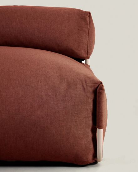 Пуф Square терракотового цвета со спинкой Испания La Forma