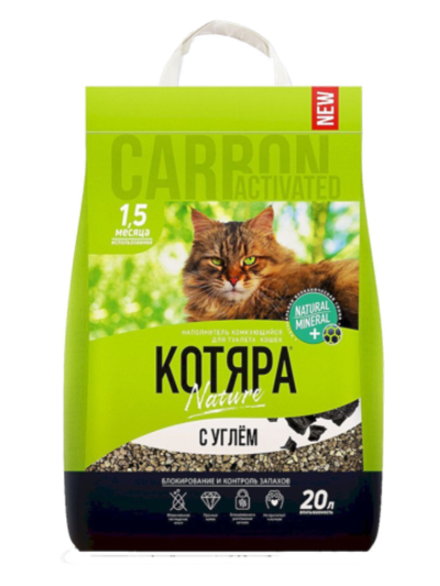 Котяра комкующийся Активированный уголь 20л