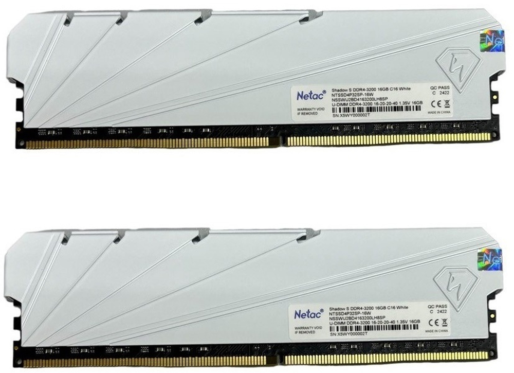 Модуль памяти DDR4 16GB (2*8GB) Netac NTSSD4P32DP-16W