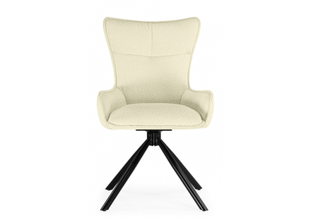 Стул на металлокаркасе Woodville Chicago cream, black, ножки черные