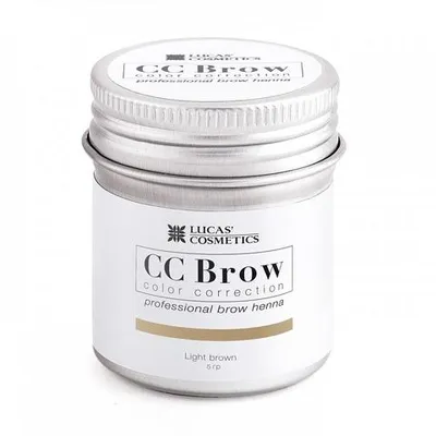 Lucas' Cosmetics Хна для бровей CC Brow (light brown) в баночке (светло-коричневый), 5 г