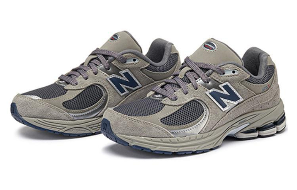 New Balance NB 2002R all-match comfortable artificial leather shock absorption, non-slip wear-resistant low-cut casual running shoes for men and women with the same gray and black