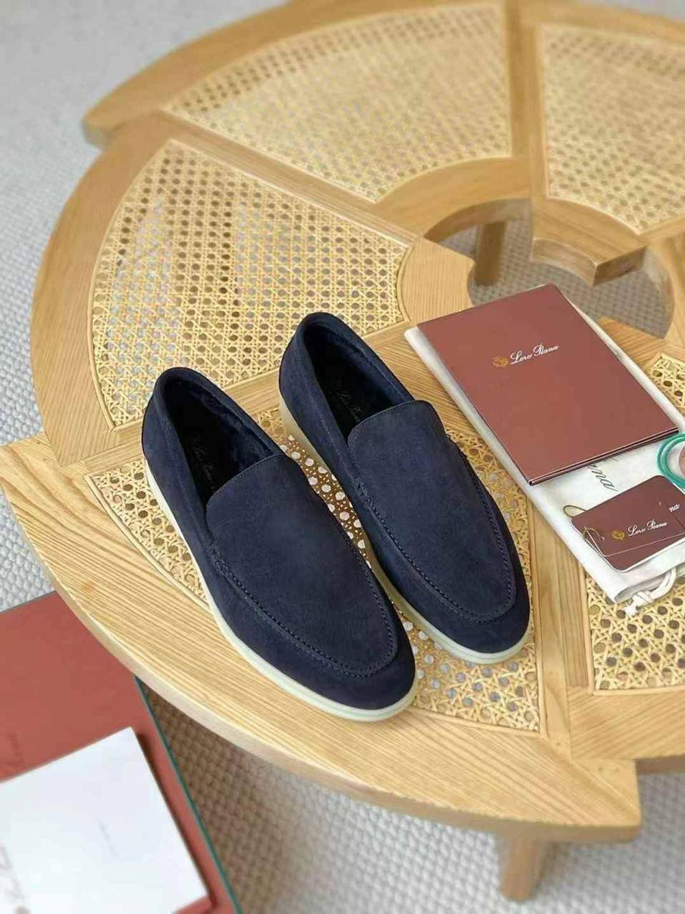 Лоферы Loro Piana Summer Walk с мехом