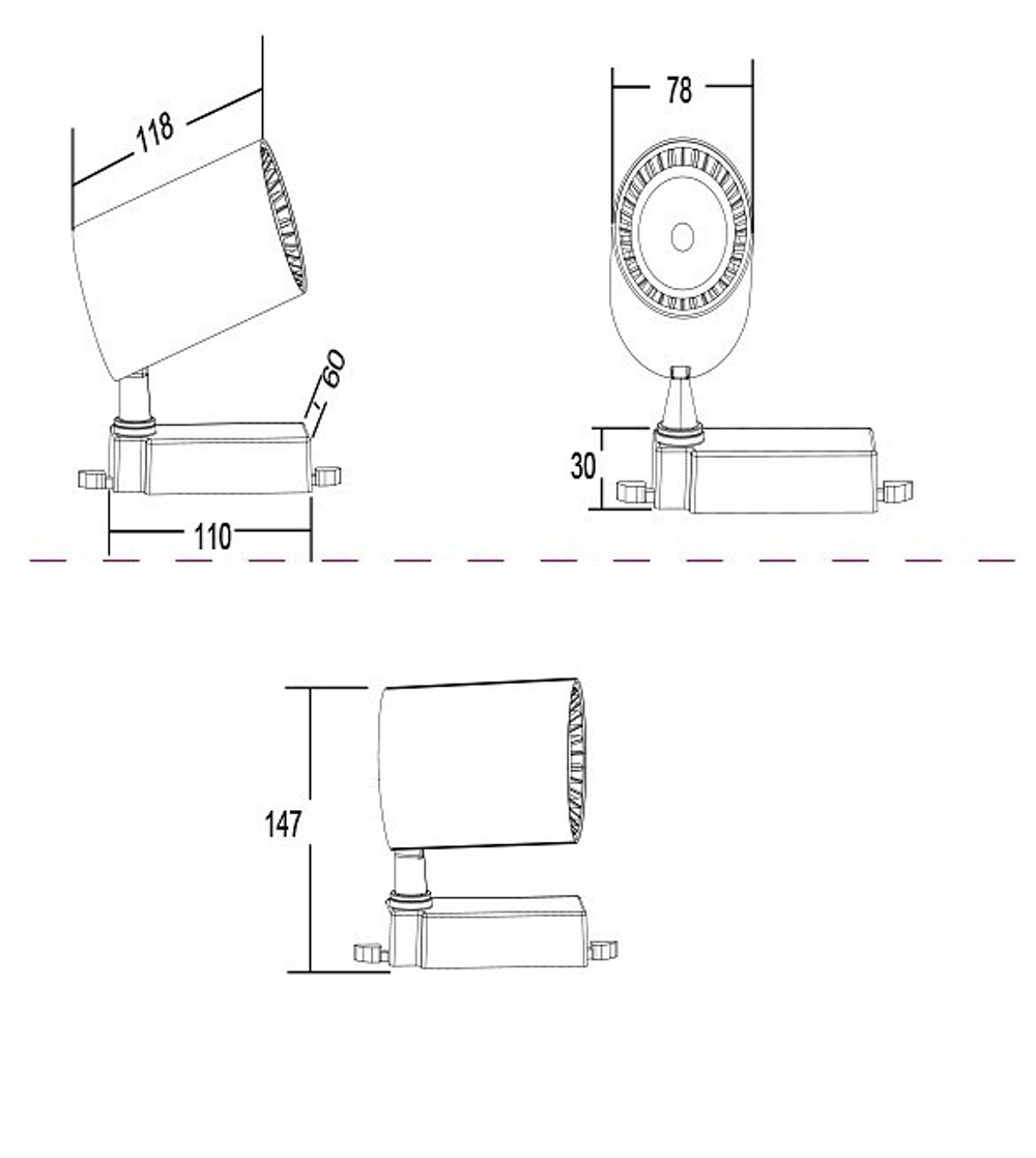 Трековый светильник Maytoni Technical TR029-3-10W3K-W