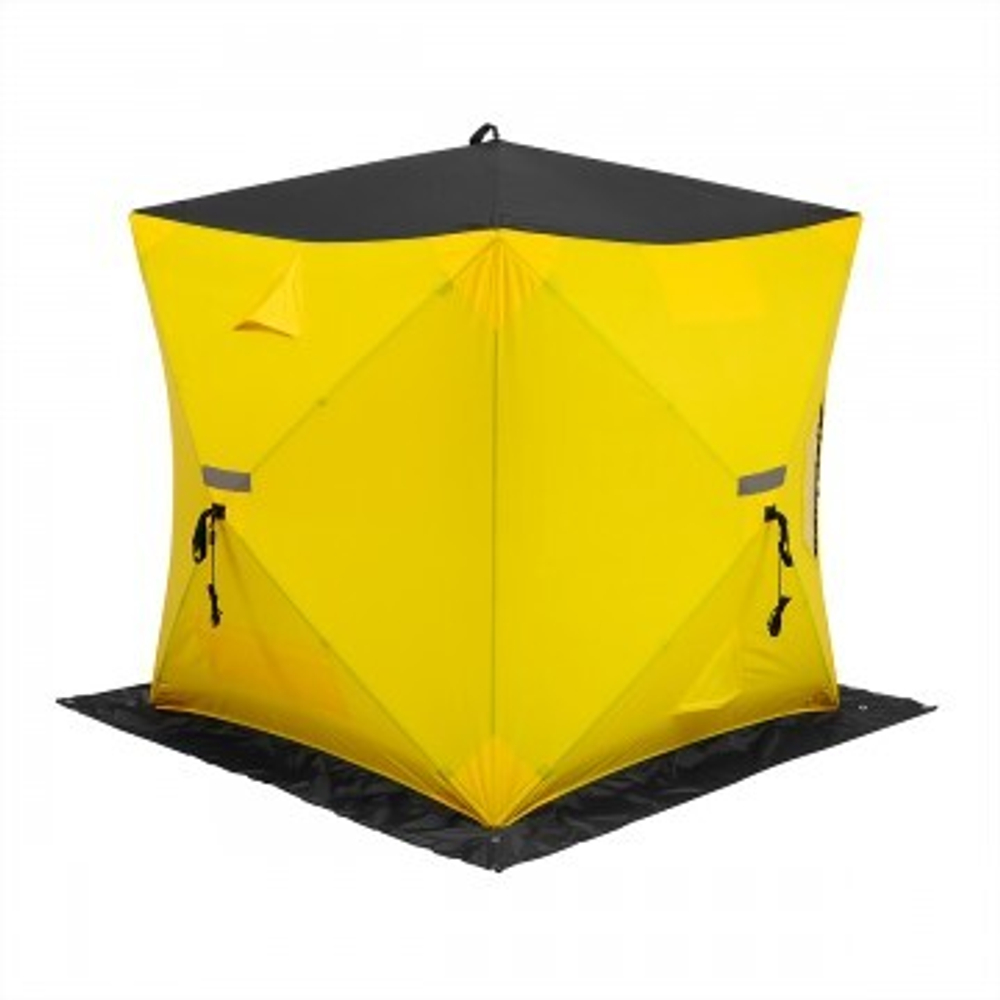 Зимняя палатка Helios CUBE EXTREME 1.8 с широким входом, желтый/черный