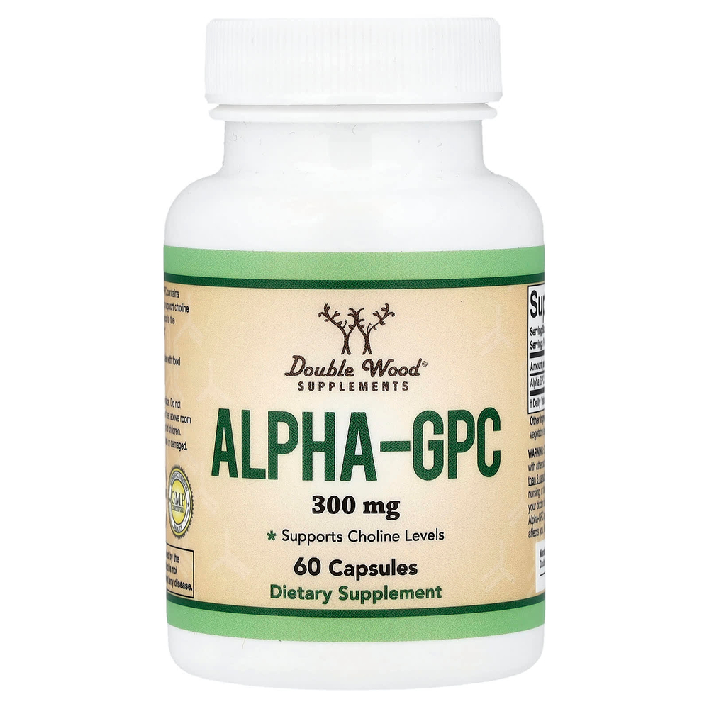 Double Wood Supplements, альфа-ГФХ, 300 мг, 60 капсул