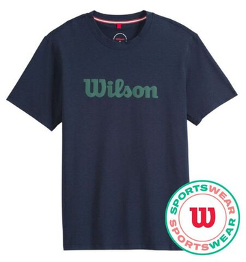 Мужская теннисная футболка Wilson Easy Street - classic navy/field green