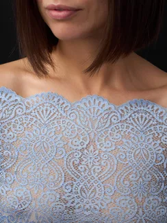 03-251 Кружево эластичное 23 см, голубой 3090