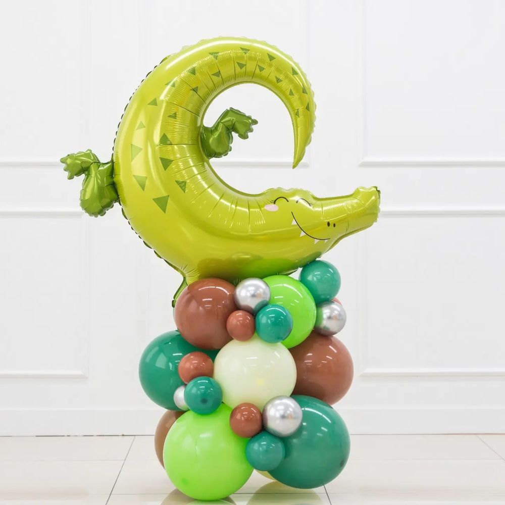Шар (35''/89 см) Фигура, Крокодил Аллигатор, 1 шт.