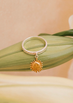 Кольцо «Солнце» с позолотой