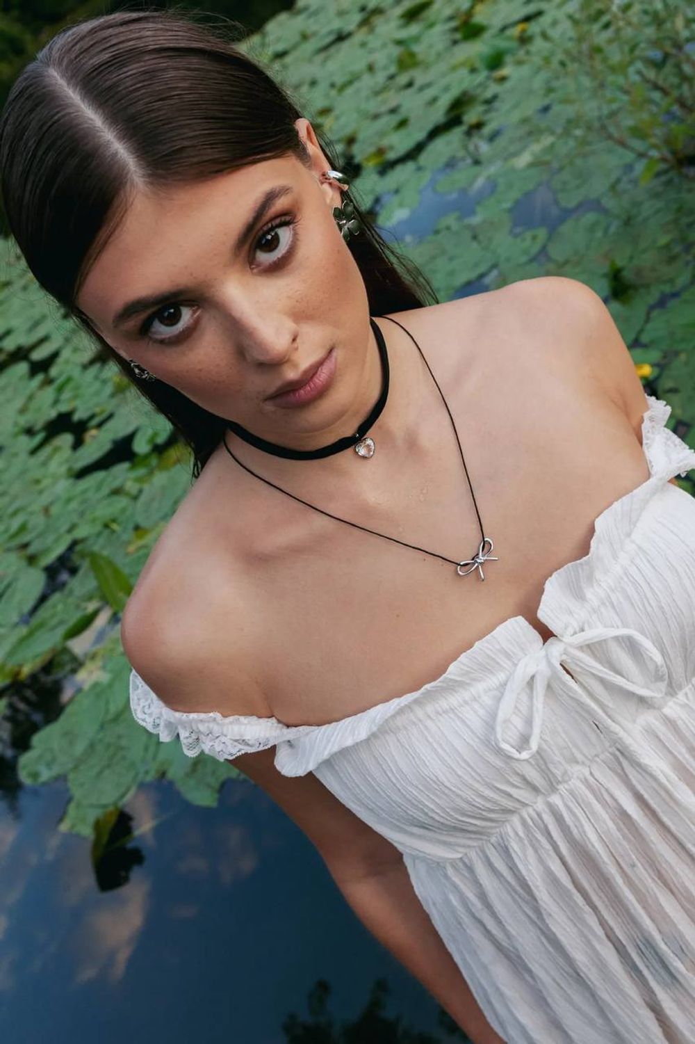 Колье Влюбленная с горным хрусталем