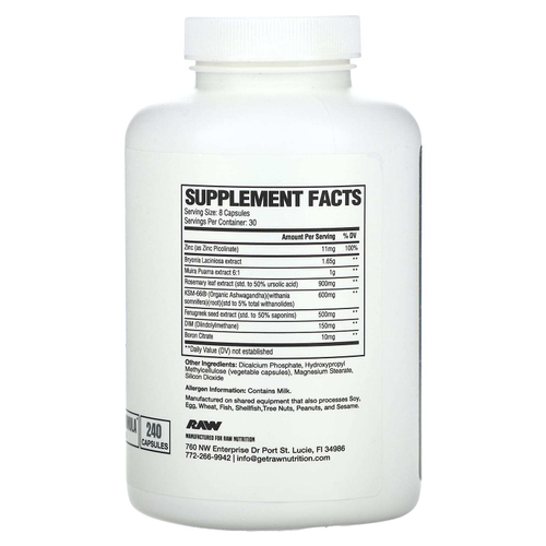 Raw Nutrition, Test, 240 капсул