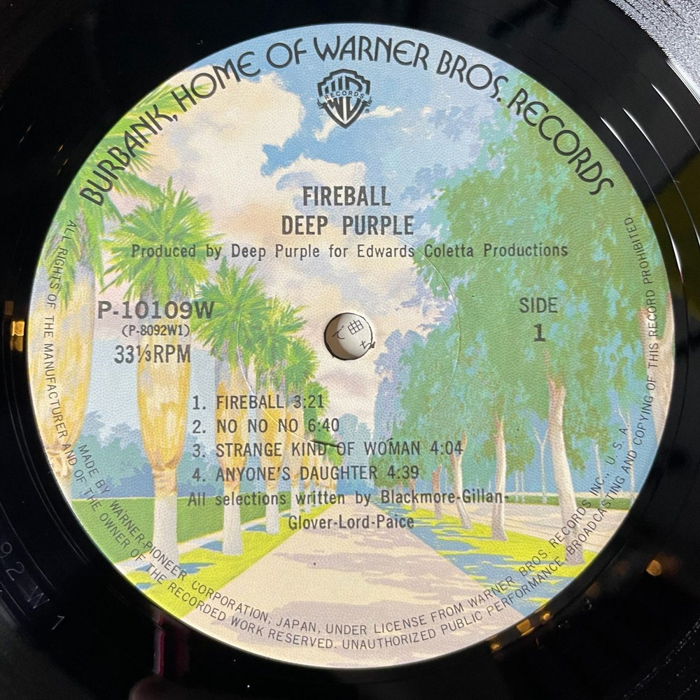Винтажная виниловая пластинка LP Deep Purple Fireball (Japan 1976) (Obi) Strange Kind Of Woman 10109W