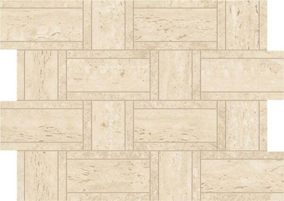 Мозаика Marvel Travertine Sand Mosaico Basketweave