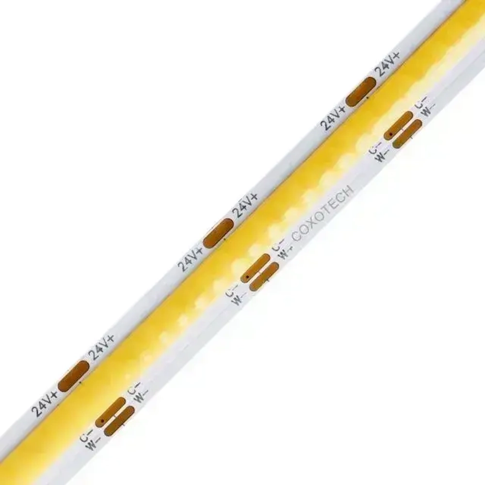 Cветодиодная лента COB CCT, 5м, 24V, 608led/м, 14 Вт/м, 1350 Лм/м