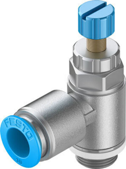 GRLA-1/4-QS-10-RS-D Дроссель с обратным клапаном