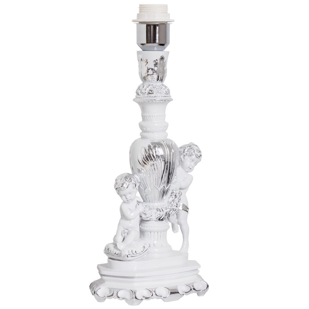 Настольная лампа Путти Сильвер с абажуром Тюссо Vatican (Ватикан) Сильвер