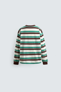 ZARA X DISNEY ФУТБОЛКА В ПОЛОСКУ С НАШИВКОЙ, ПОЛОСКИ