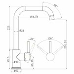 Смеситель для кухни Swedbe Selene 7140 Хром