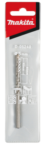 Сверло по бетону 5x45x85 Makita D-05240 Каменная кладка 5,0 x 45 х 85 мм TCT