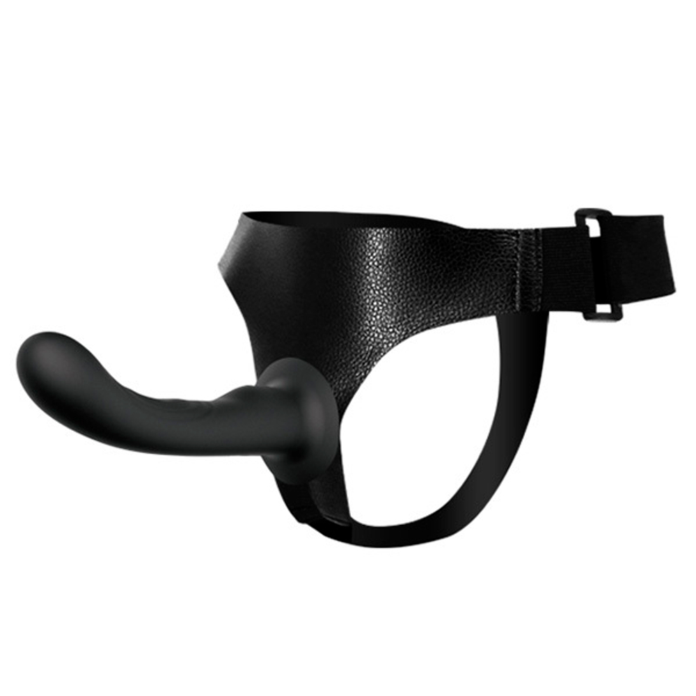 Женский страпон 15,8см с изогнутой головкой Baile Ultra Harness Curvy Dildo BW-022053