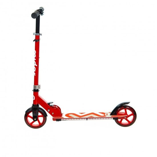 Складной двухколёсный самокат со светящимися колёсами и платформой Micar Flash 145 красный