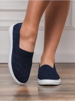 Мокасины летние текстильные