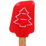 Лопатка силиконовая «Новогодняя» 29,5*7см, микс рисунков