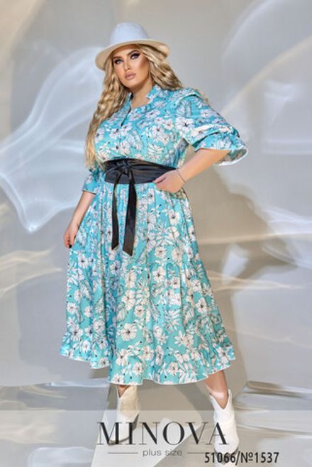 Платье 1537-бирюзовый Minova Фото 2