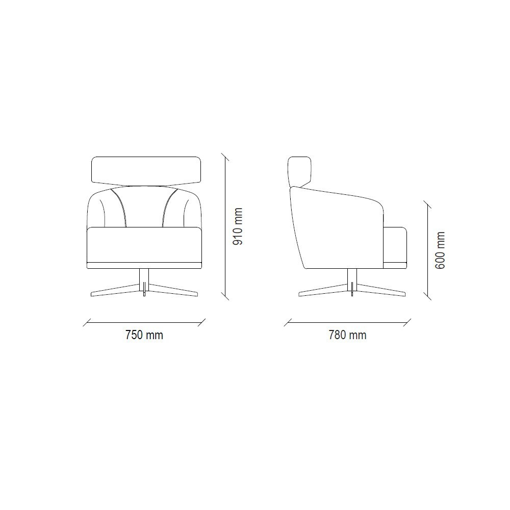Кресло вращающаяся ножка ENZA HOME HERA EH73858