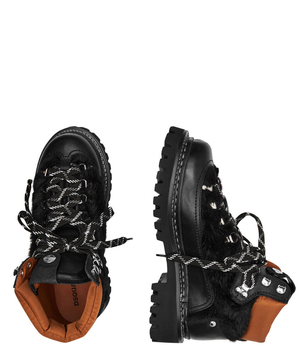 Кожаные трапперы Dsquared2 - черный(ABM0123 12907938)