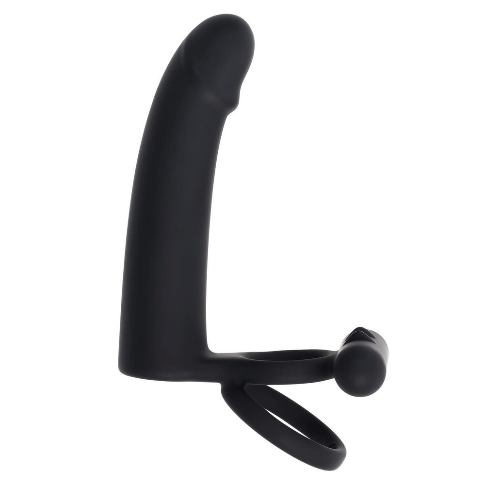 Черная вибронасадка для двойного проникновения Full Swing