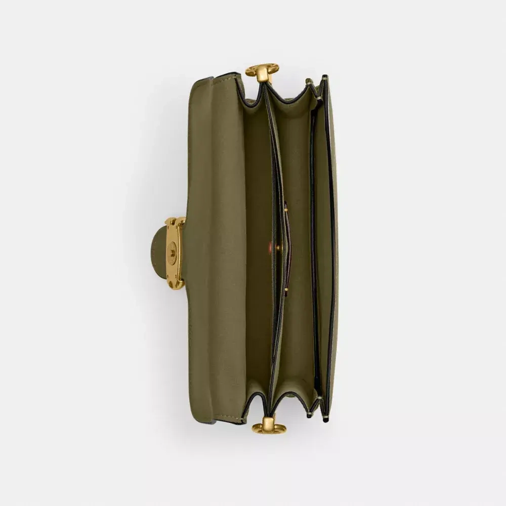 COACH СУМКА ЧЕРЕЗ ПЛЕЧО TABBY CHAIN, ОЛИВКОВЫЙ