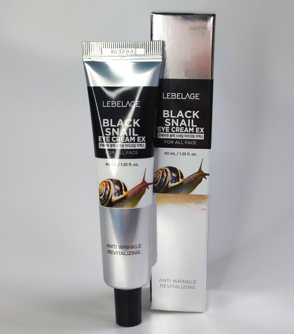LEBELAGE Крем для кожи вокруг глаз с муцином улитки EYE CREAM BLACK SNAIL, 40 мл