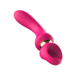 Розовый изогнутый вибромассажер 21,1см I-Moon Vibrator MY-225