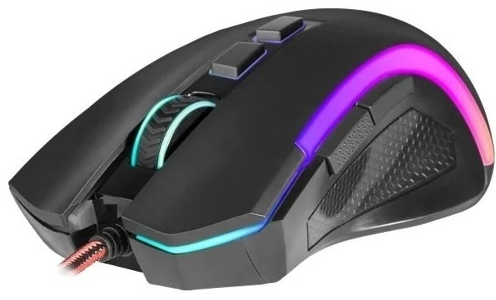МЫШЬ ПРОВОДНАЯ ИГРОВАЯ ОПТИЧЕСКАЯ REDRAGON GRIFFIN (ЧЕРНЫЙ) USB, 7 КНОПОК, 800-7200 DPI