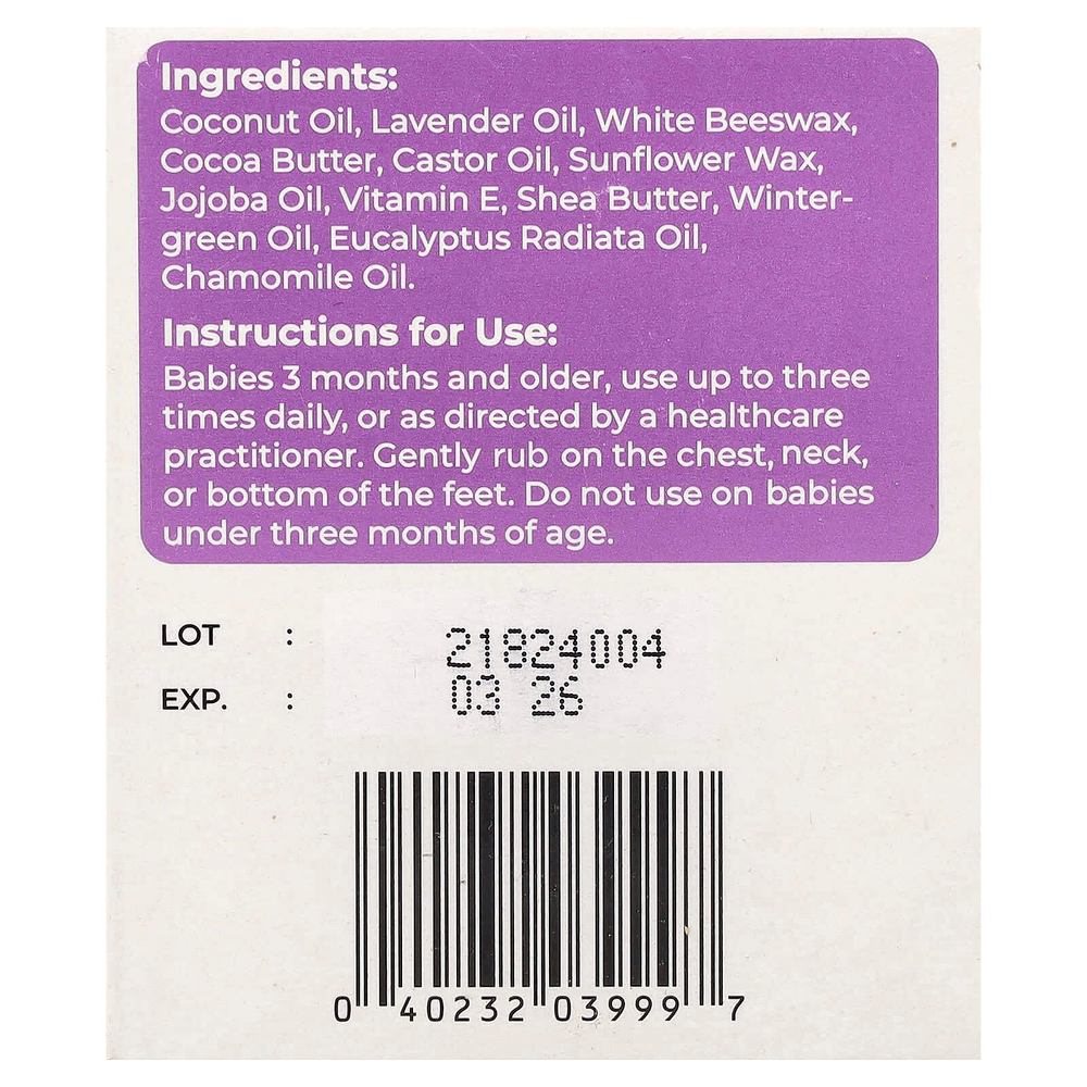 Herbion Naturals, Детское средство для груди, от 3 месяцев, 100 г (3,53 унции)