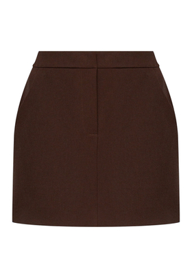 Юбка трапеция в шоколадном цвете