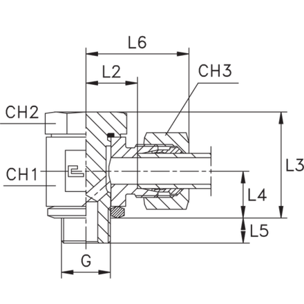 Соединение JE DL08 BSP 1/4" нерж.