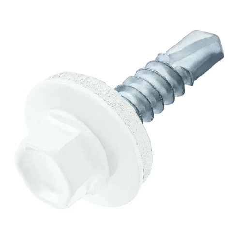 Саморезы Стройметиз кровельные 5.5х19, сталь, RAL 9003, 70 шт.