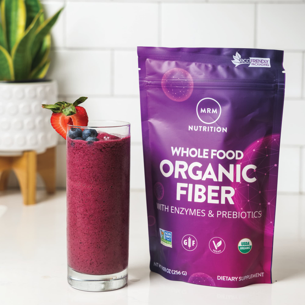 MRM Nutrition, цельнопищевая органическая клетчатка, с ферментами и пребиотиками, 256 г (9,3 унции)