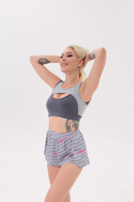 Топ FITNESS светло-серый