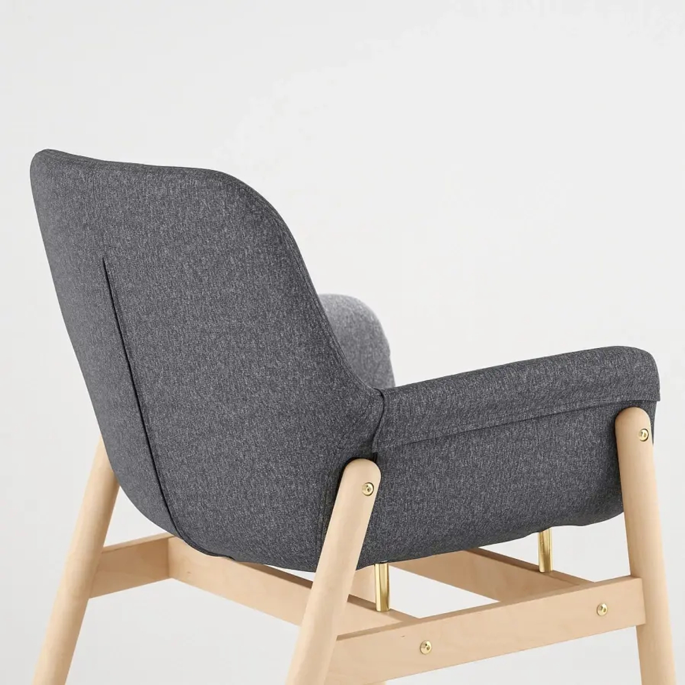 Стул с подлокотниками  - VEDBO IKEA/ВЕДБО ИКЕА, 84х65х61 см, серый