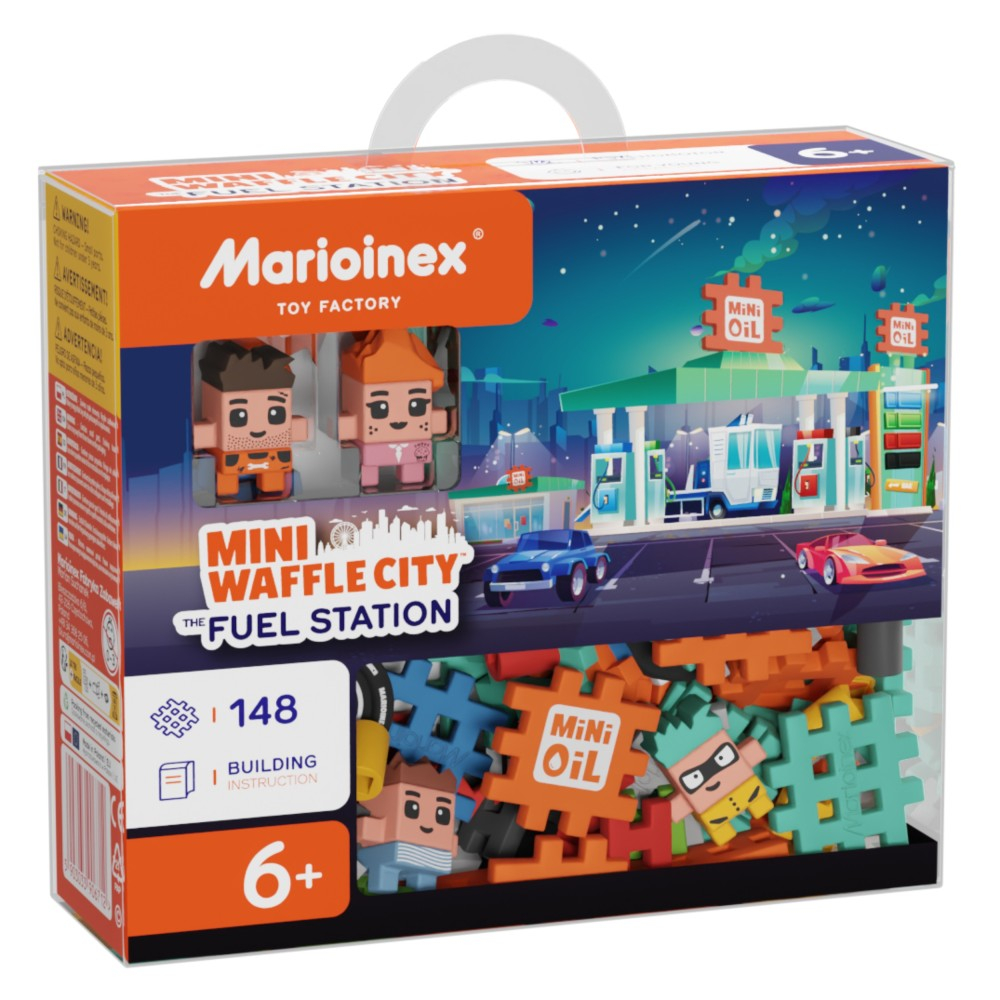 Marioinex - Конструктор Mini Waffle CITY АЗС 148 элементов 906996