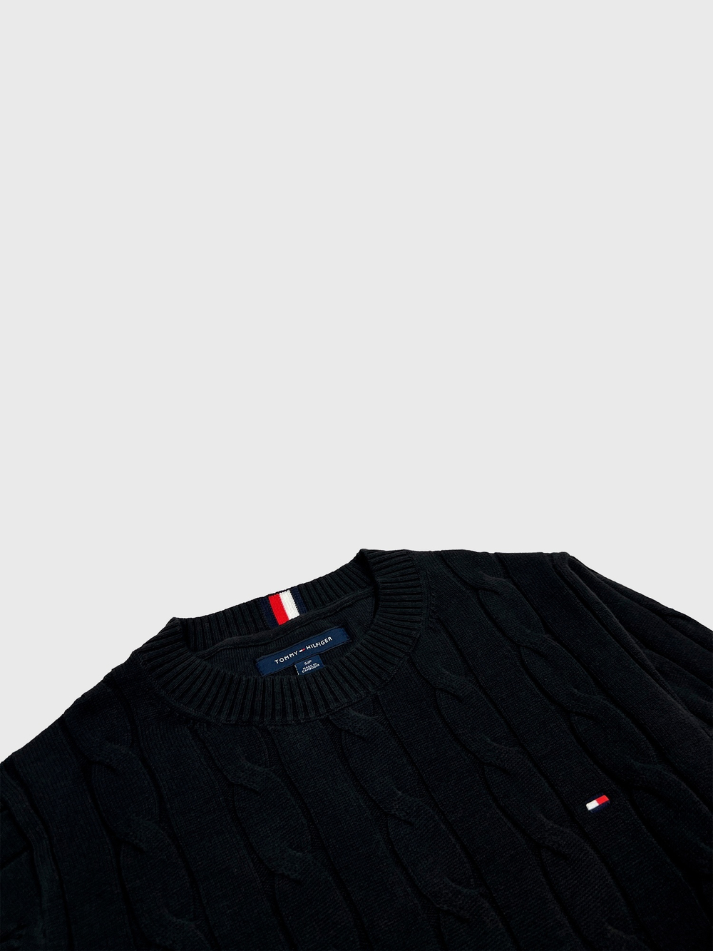 Свитер Tommy Hilfiger Flag Logo Cable Knit Black